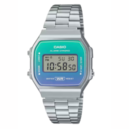 Casio Vintage A168WER-2A Silver Stainless Steel Strap Unisex Digital Watch